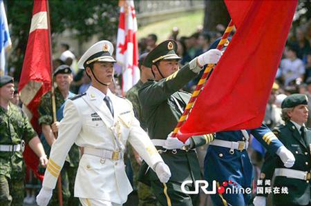 中國(guó)儀仗隊(duì)參加俄羅斯閱兵，展現(xiàn)軍威與友誼的壯麗畫(huà)卷，中俄友誼見(jiàn)證，中國(guó)儀仗隊(duì)參加俄羅斯閱兵，壯麗畫(huà)卷展現(xiàn)軍威與深情友誼